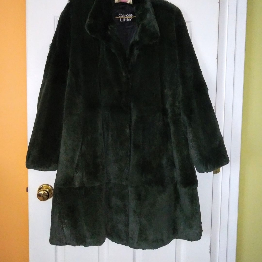 Genuine Green Sheared Beaver Swing Coat